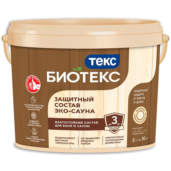 ТЕКС Защитный состав Эко-Сауна BIOTEKS